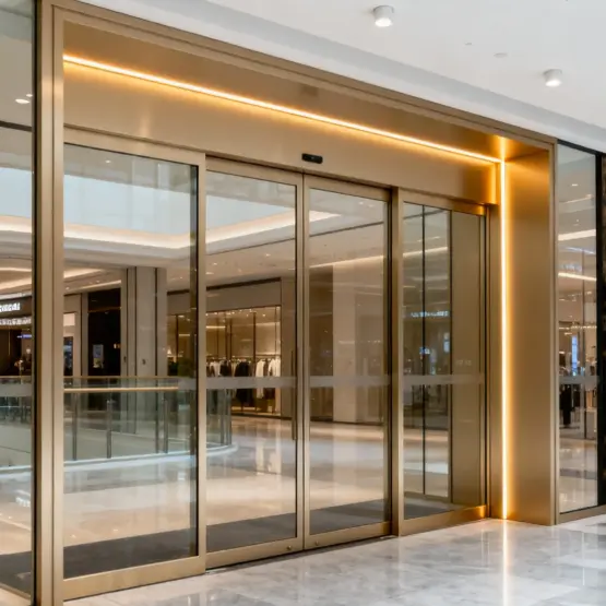 Alumiiniseoksesta valmistetut sähköovet