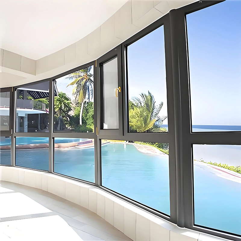 Alumiiniseosta sisäänpäin avautuvat ikkunat